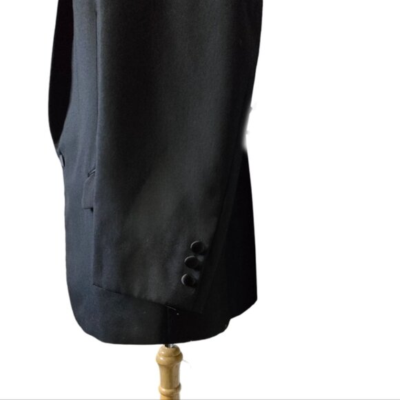 Vintage Woodwards Wool Blend Blazer Classic Prom Grad Wedding Tailored Size 46S - Picture 3 of 11